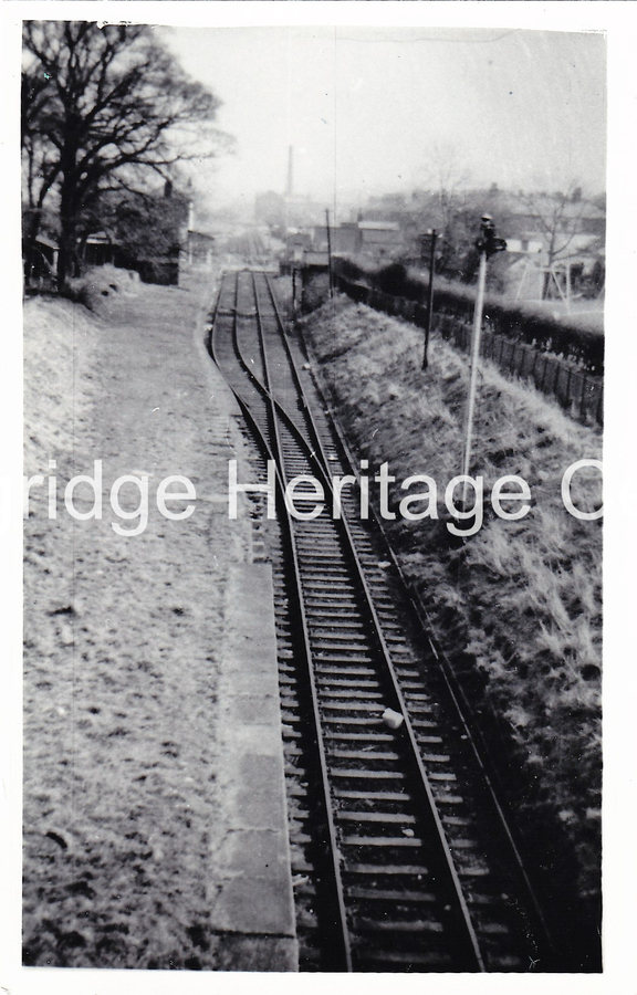 342A - Railway = Looking up line to Victoria Mill - Unknown